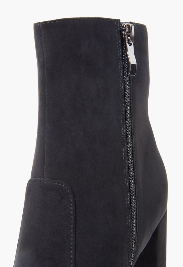 Ilsa Platform Heeled Ankle Boot Black Caviar