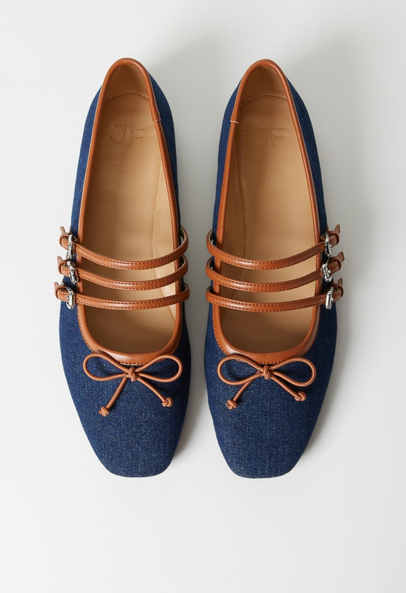Gaby Ballet Flat Denim/ French Oak
