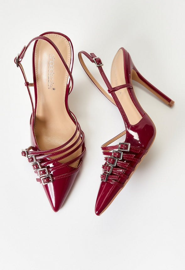 Evana Slingback Pump Anemone Red
