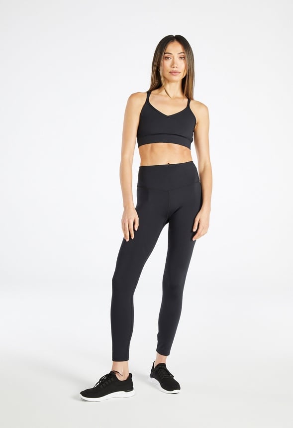 Strappy Active Sports Bra Black Caviar