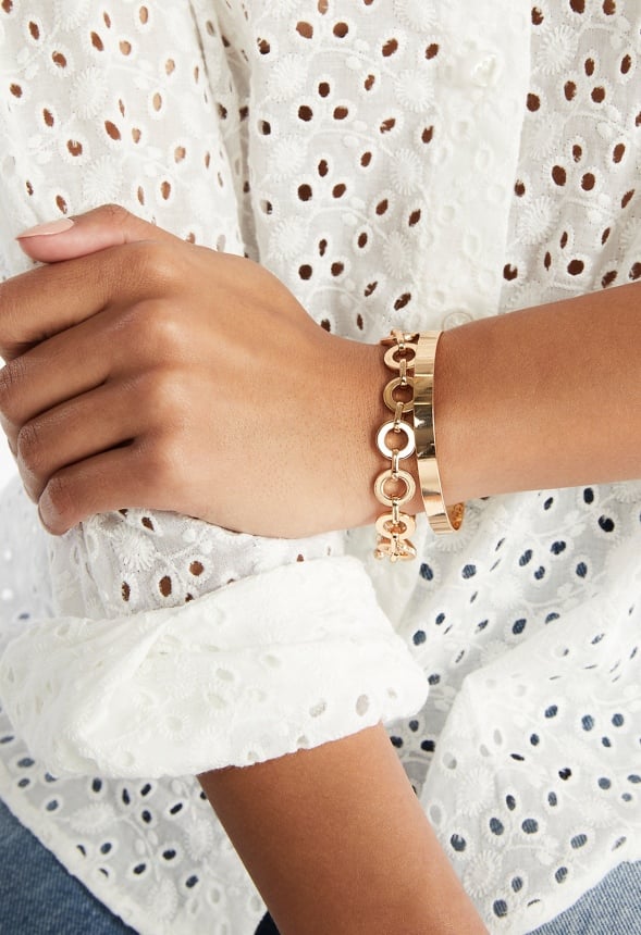 Eden Mixed Chain Bracelet Set Gold