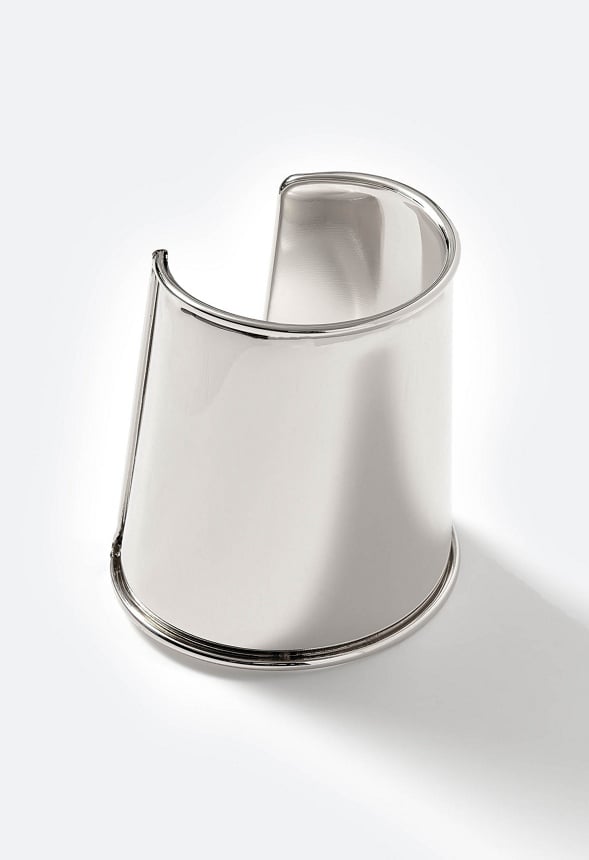 Liv Statement Smooth Metal Cuff Silver