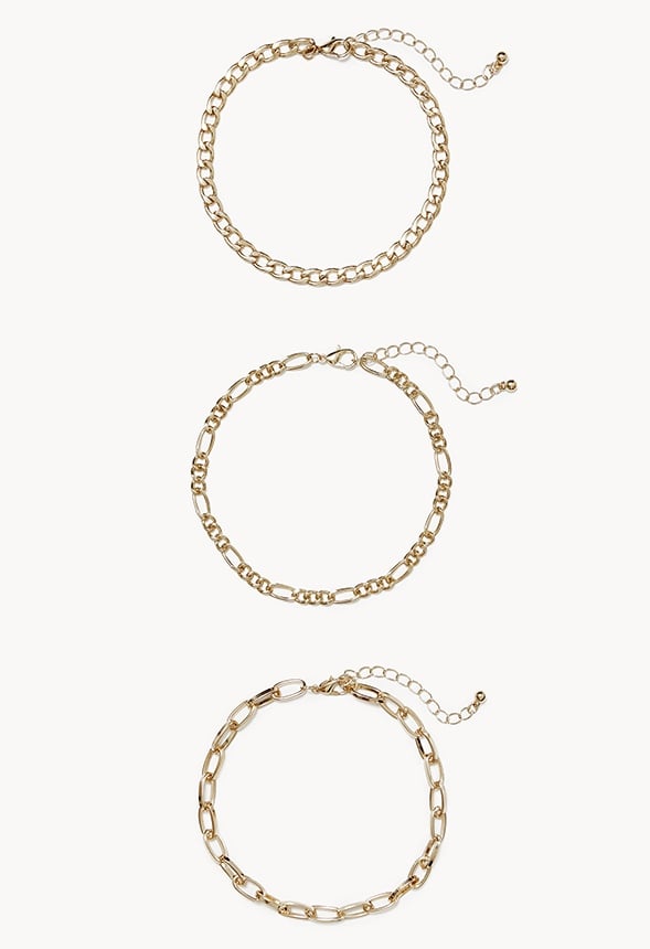 Freya Multi Chain Anklet Gold