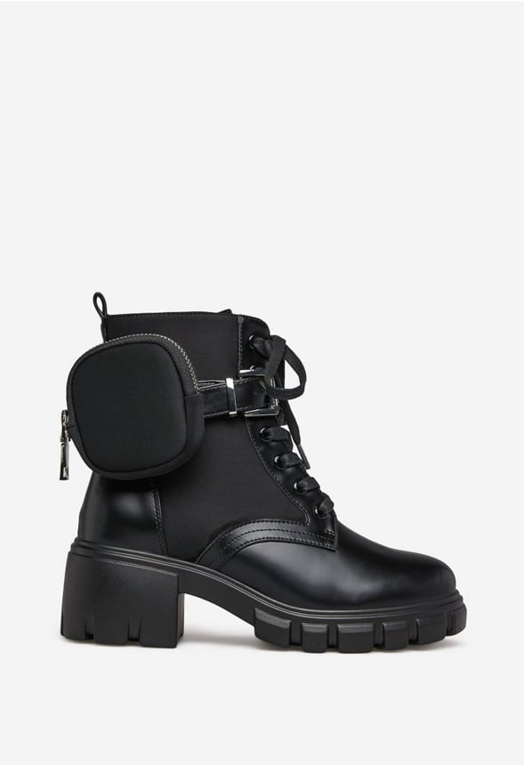 Tanzi Lug Sole Ankle Boot Black