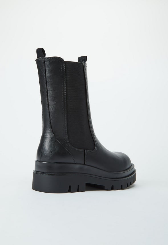 Candide Platform Chelsea Boot Black