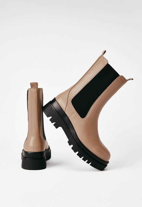 Candide Platform Chelsea Boot Taupe