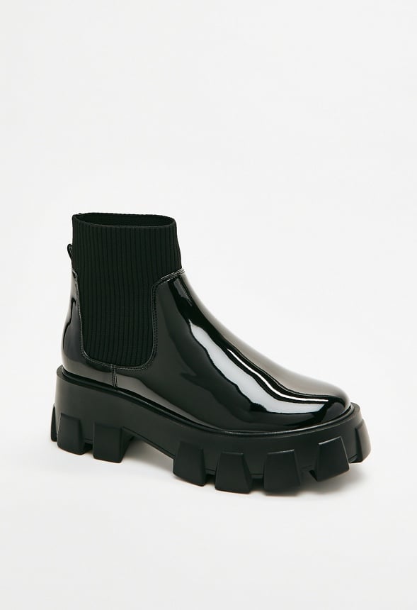 Arden Lug Sole Ankle Boot Black
