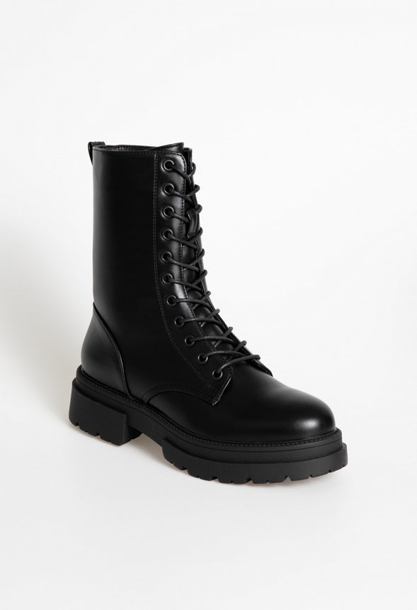 Izabella Lace-Up Boot Black