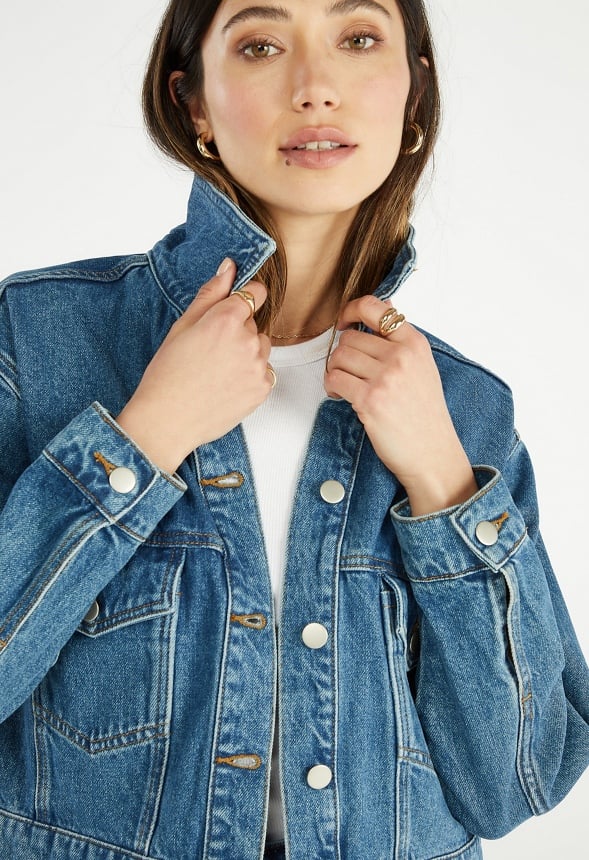 Boyfriend Crop Trucker Jacket Collective