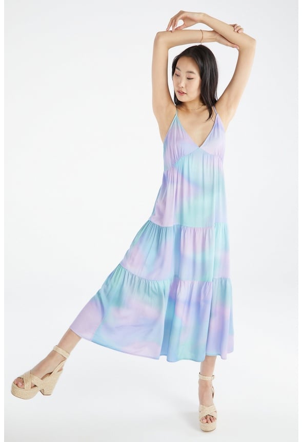 Tiered Maxi Dress Limpet Shell Multi
