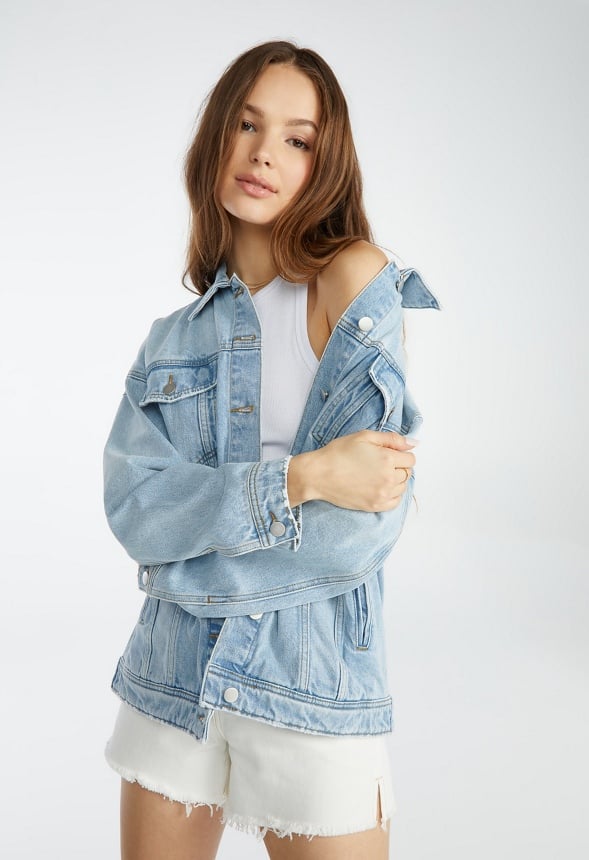Oversized Denim Jacket Light Wash