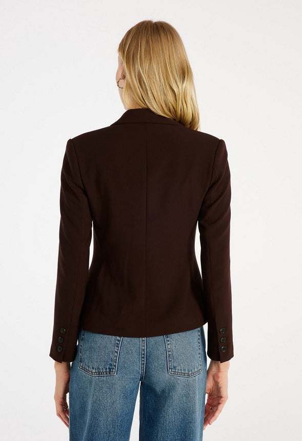 Fitted Short Blazer Coffee
