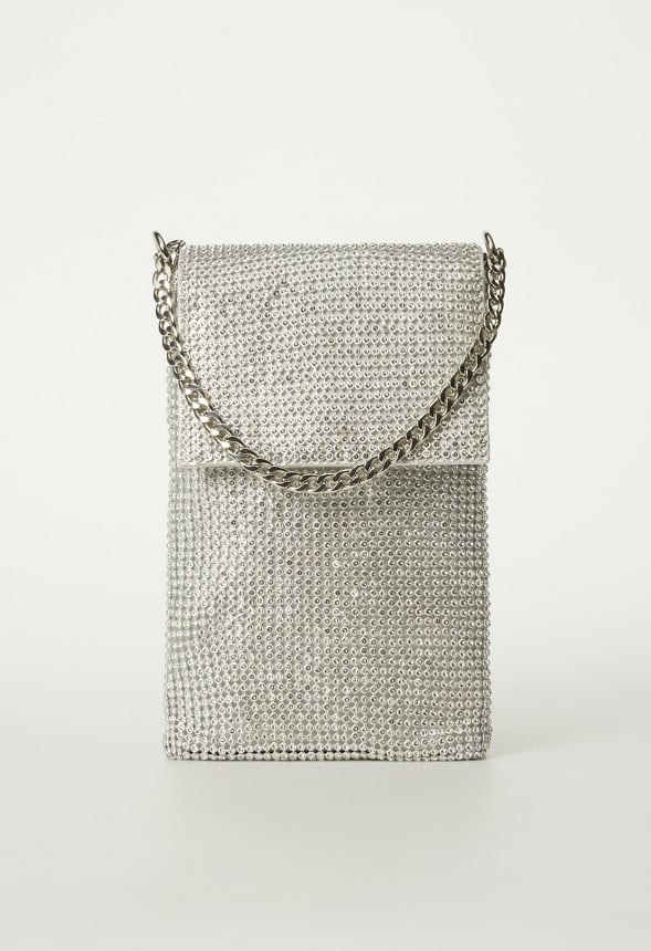 Rhinestone Crossbody Clear/Silver