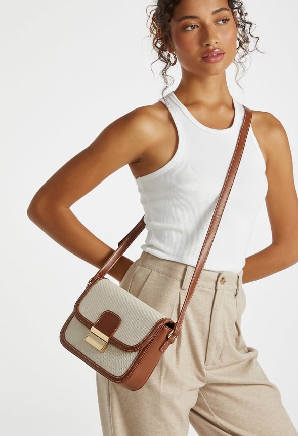 Hardware Saddle Bag Leather Brown/ Natural