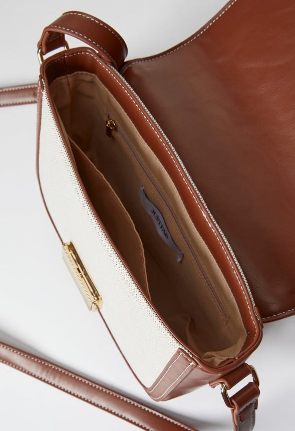 Hardware Saddle Bag Leather Brown/ Natural