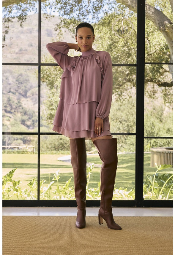 Femme Volume Mini Dress Twilight Mauve