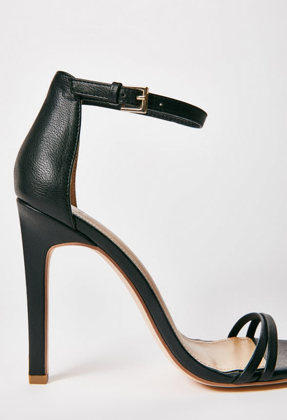 No Time To Waste Stiletto Heeled Sandal Black