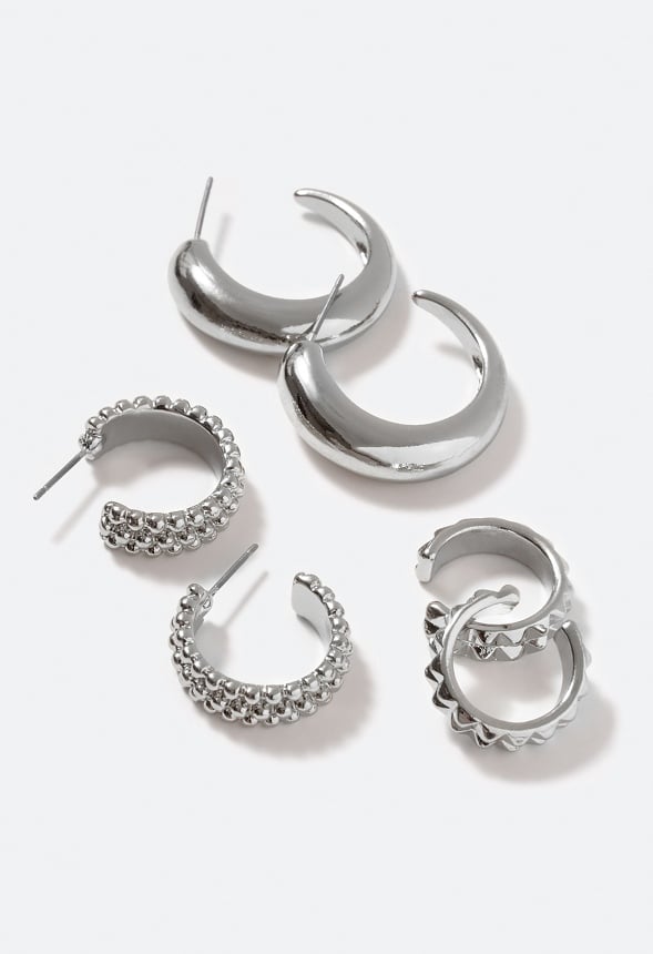 Luisa Boho Hoop Multipack Silver