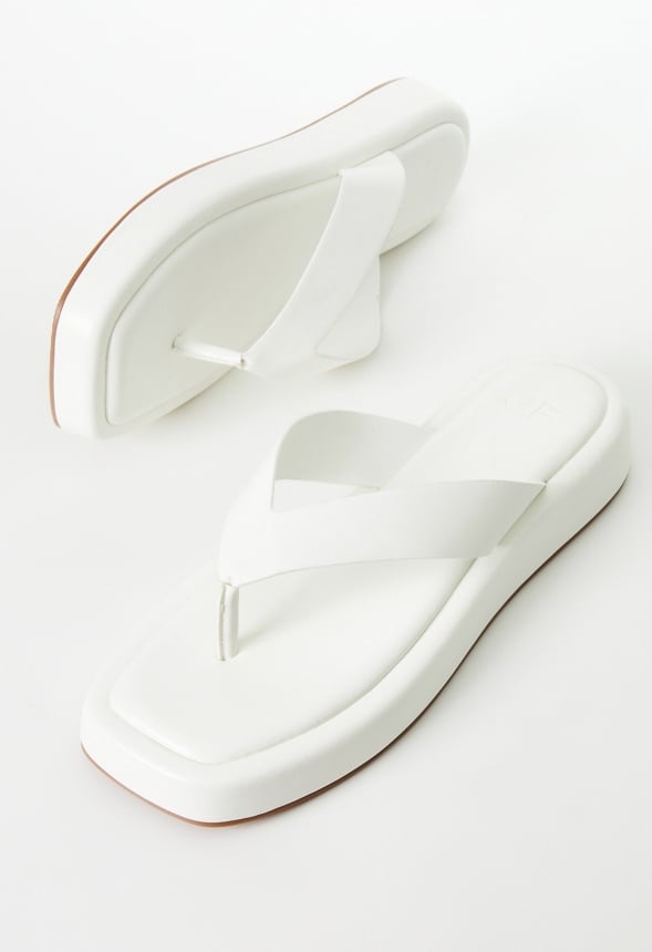 Lakey Flat Sandal White