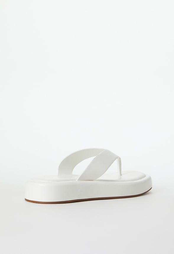 Lakey Flat Sandal White