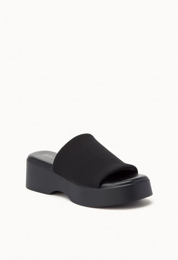 Effie Platform Slide Sandal Black