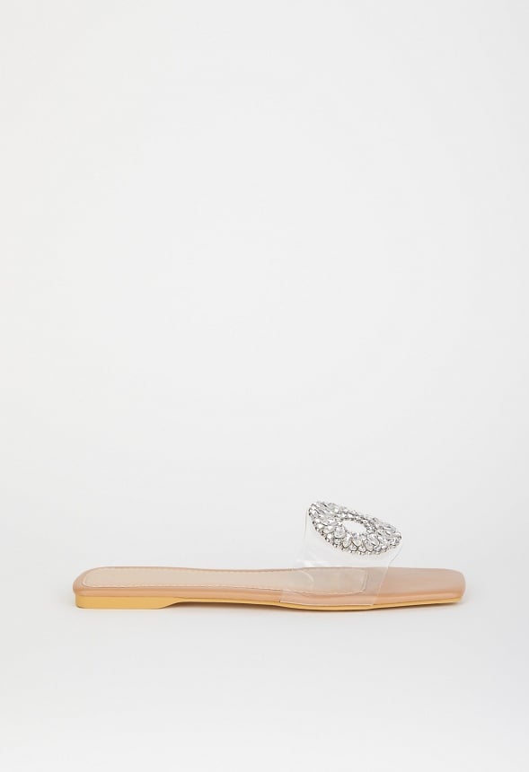 Clara Flat Sandal Clear