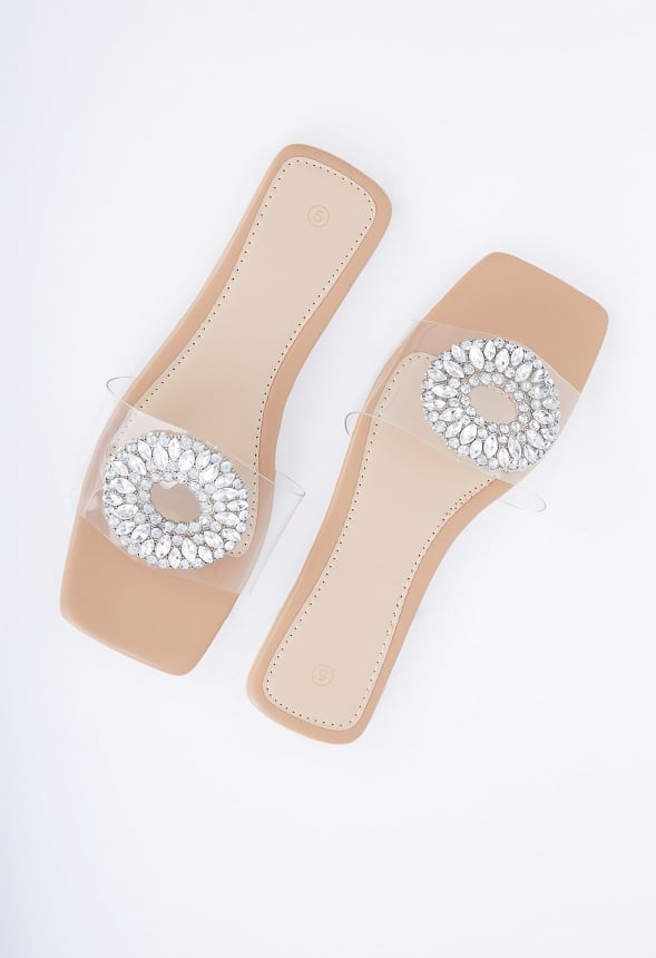 Clara Flat Sandal Clear