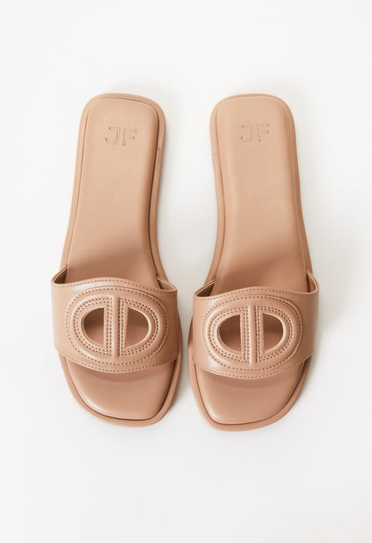 Suki Flat Slide Sandal New Nude