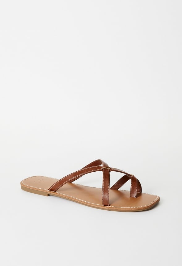 Chleo Flat Sandal Leather Brown