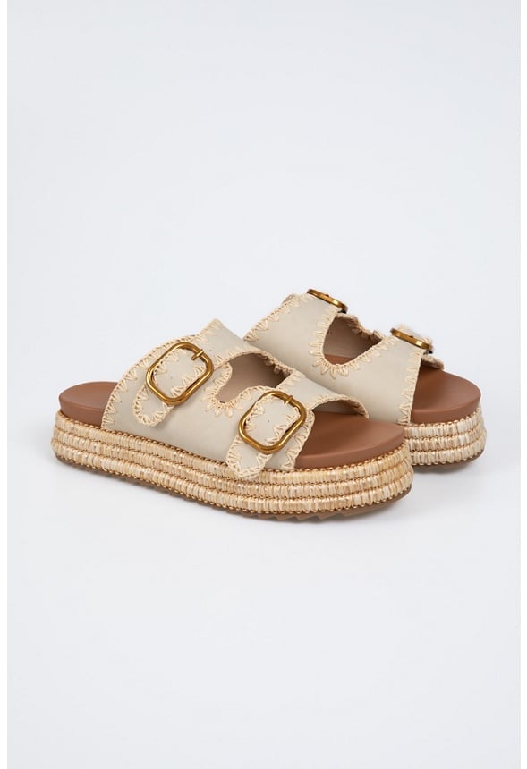 Millie Platform Sandal Beige