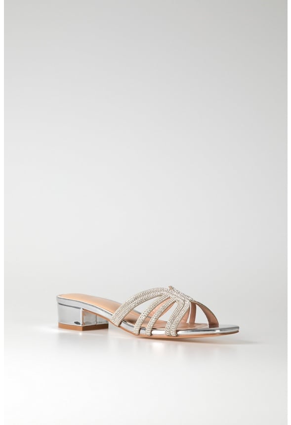 Catalina Block Heeled Sandal Silver