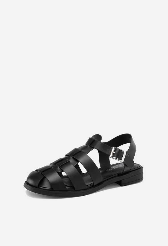 Cage Strap Sandal Black