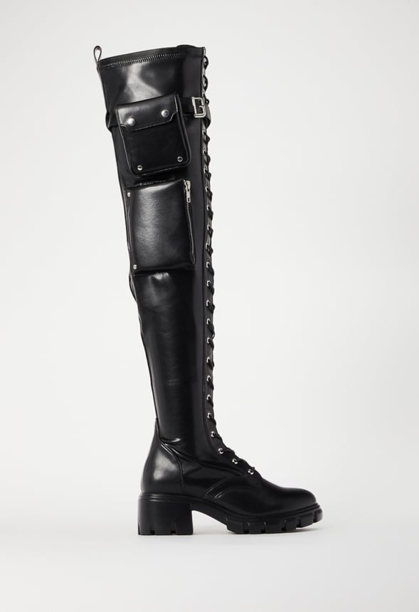 Emyr Over-The-Knee Boot Black Caviar