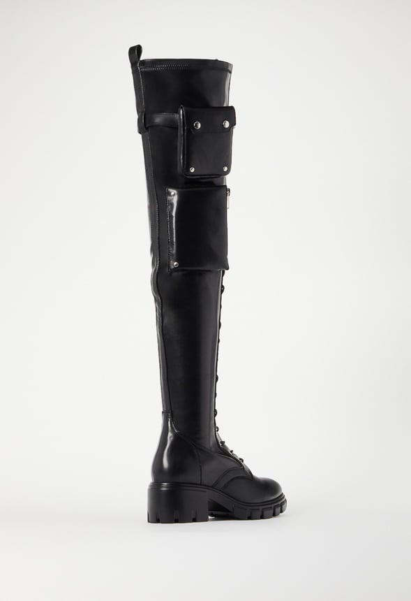 Emyr Over-The-Knee Boot Black Caviar