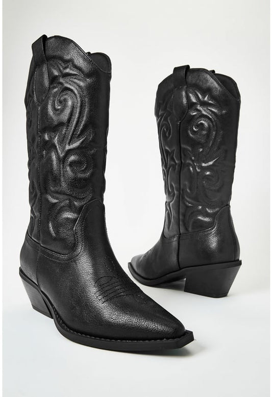 Addie Western Boot Black