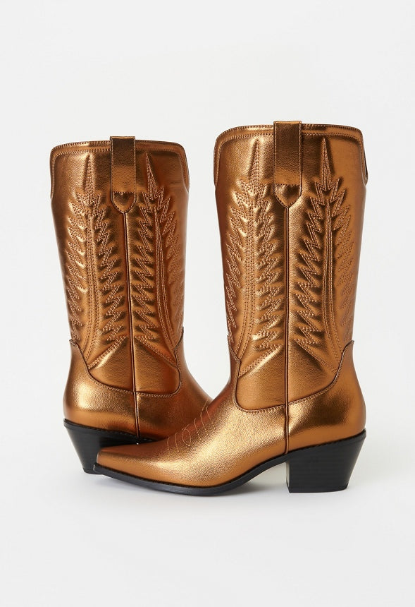 Zahra Western Boot Bronze