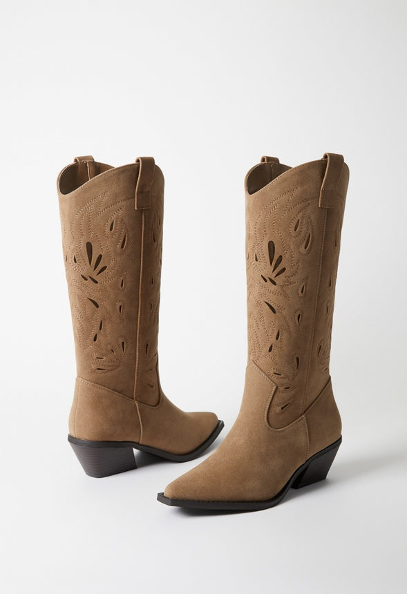 Louisa Western Boot Taupe
