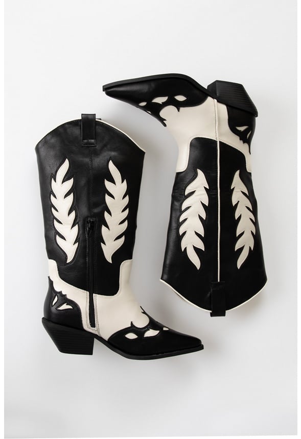 Esperanza Cowboy Boot Black/Cream