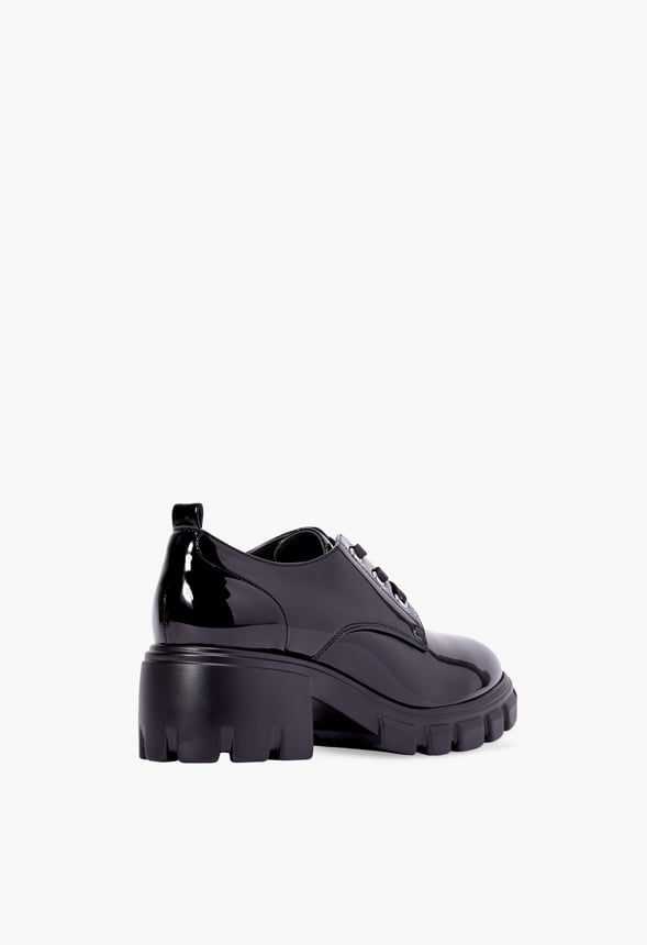 Sofia Lace-Up Heeled Oxford Black Caviar