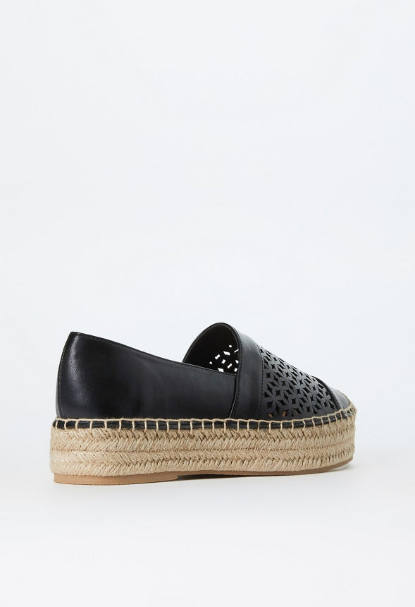 Lydia Espadrille Flat Black