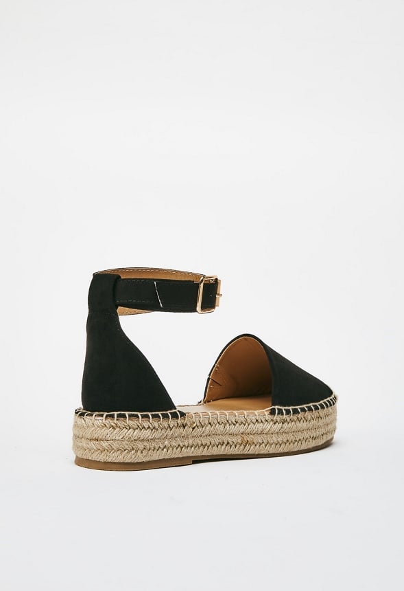 Calina Espadrille Flat Black