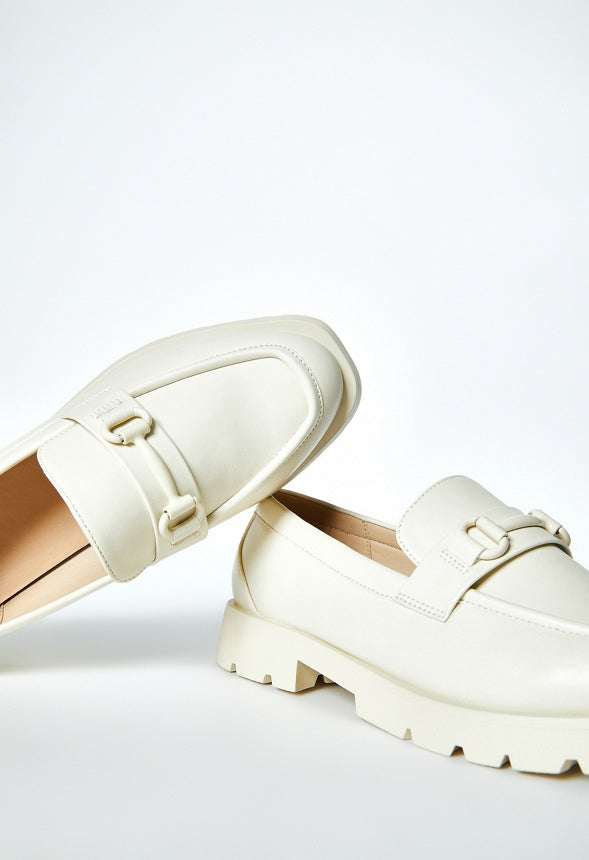 Frankie Flat Loafer Birch White