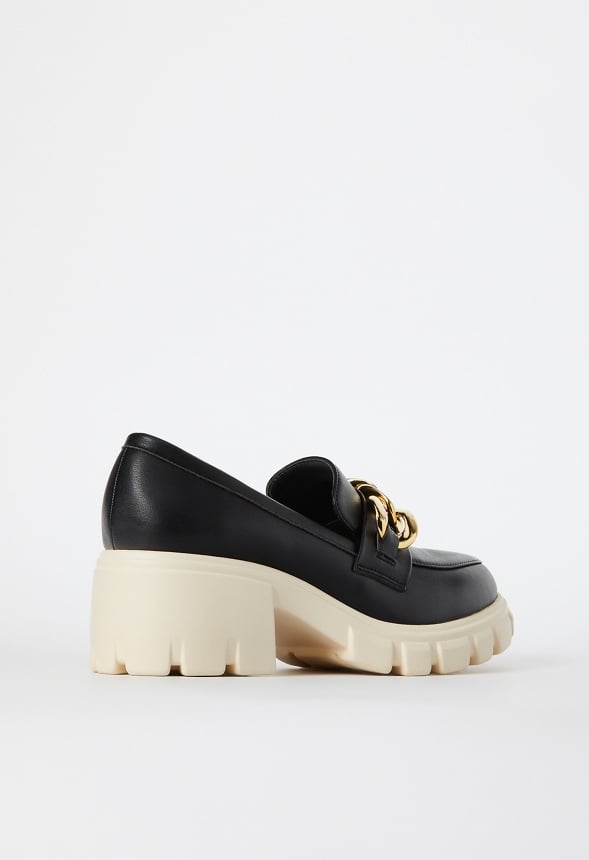 Elia Lug Sole Loafer Black Multi