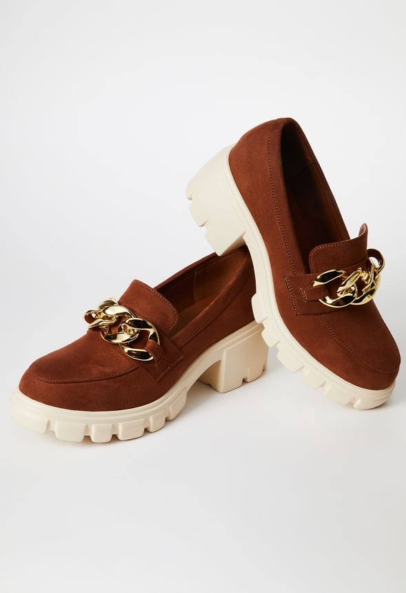 Elia Lug Sole Loafer Leather Brown Multi
