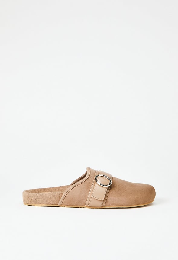 Albie Flat Slide Taupe