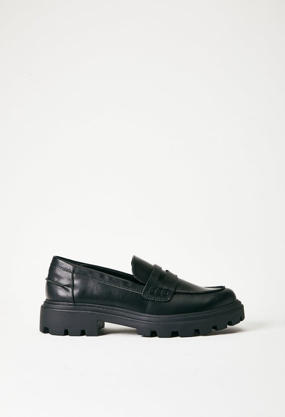 Colette Lug Sole Loafer Black