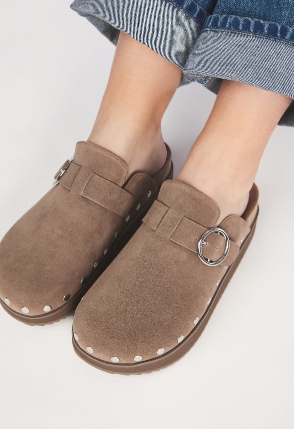 Odetta Mule Slide Taupe