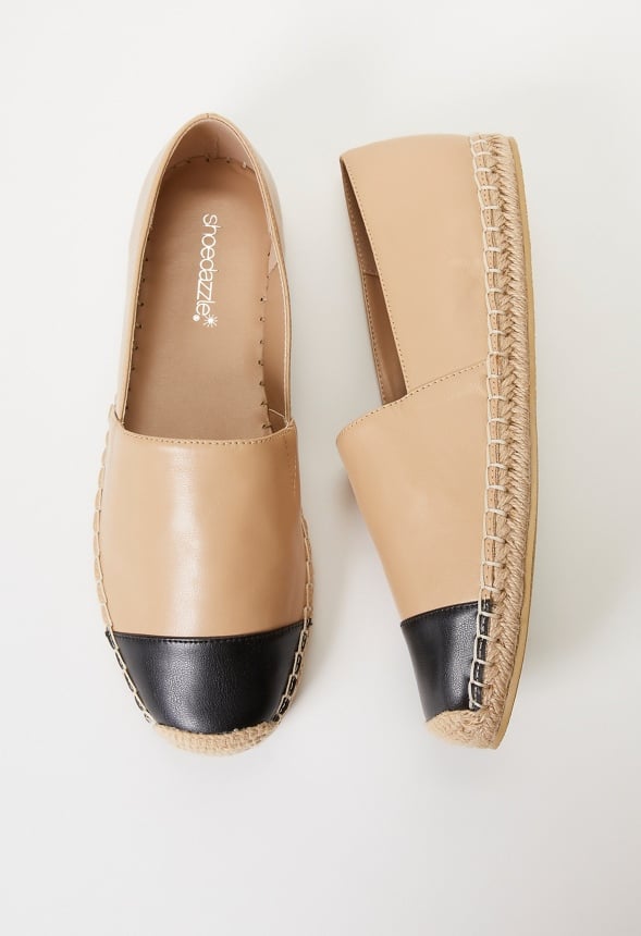 Christie Espadrille Flat New Nude/ Black