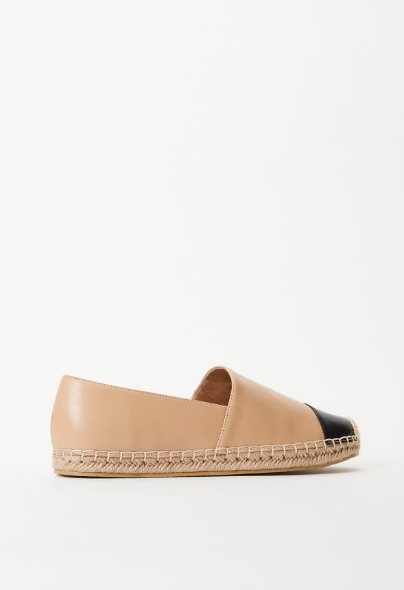 Christie Espadrille Flat New Nude/ Black