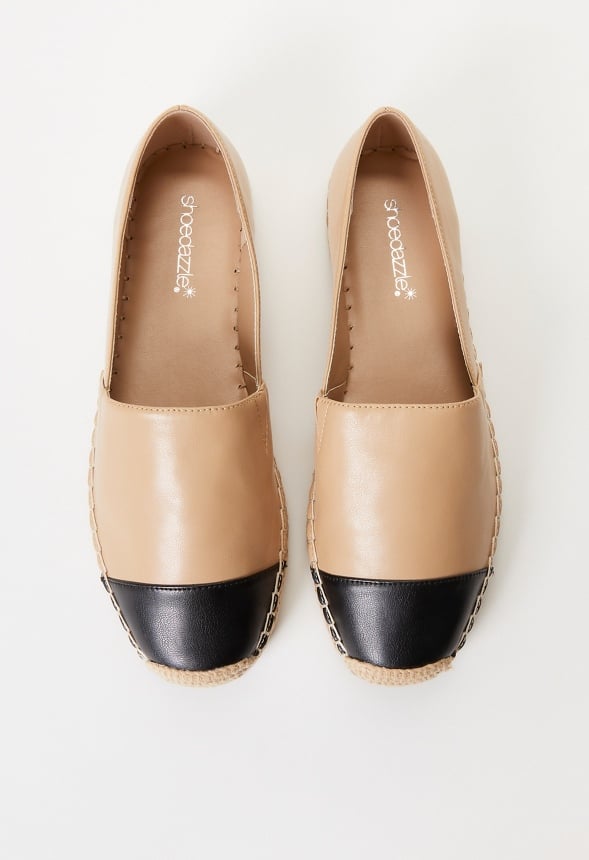 Christie Espadrille Flat New Nude/ Black